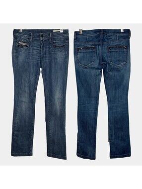 Archive Diesel Blizz 61X Jeans Y2K Low Rise Sequin Pocket Made in Italy W26 NWOT